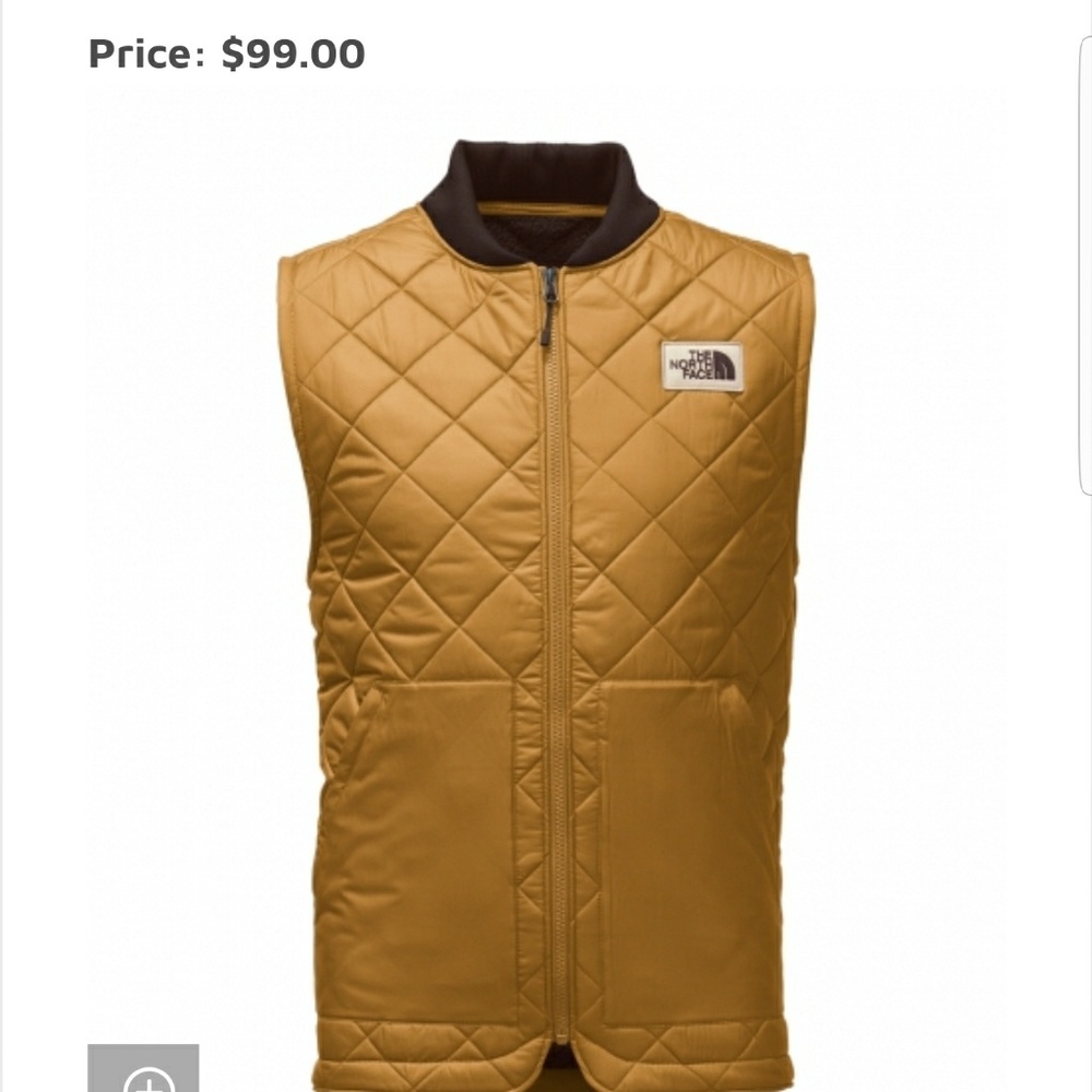 North face cuchillo vest gold
